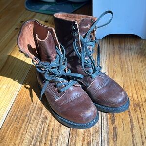 Frye Engineer Leather Combat Boots
